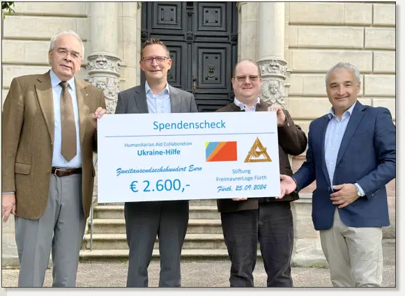 Spende 5.000 Euro StiftungsLoge Fürth